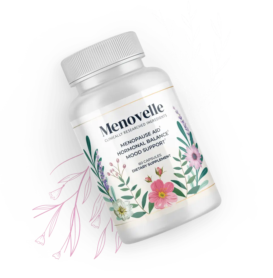 Menovelle Official Bottle With Floral Background SEO